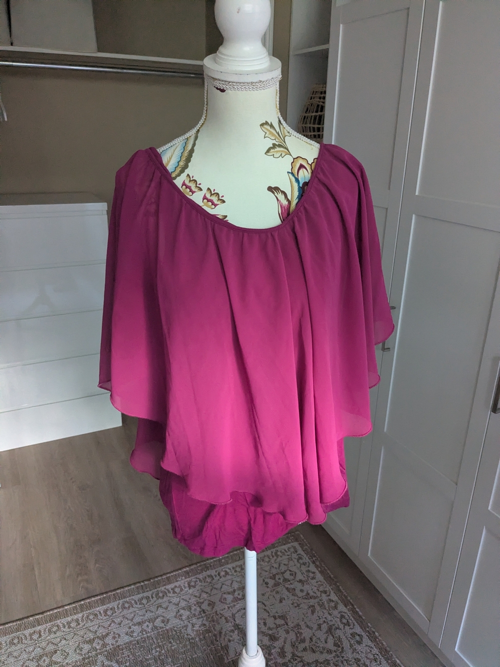Ricki's Draped Fuchsia Layered Blouse